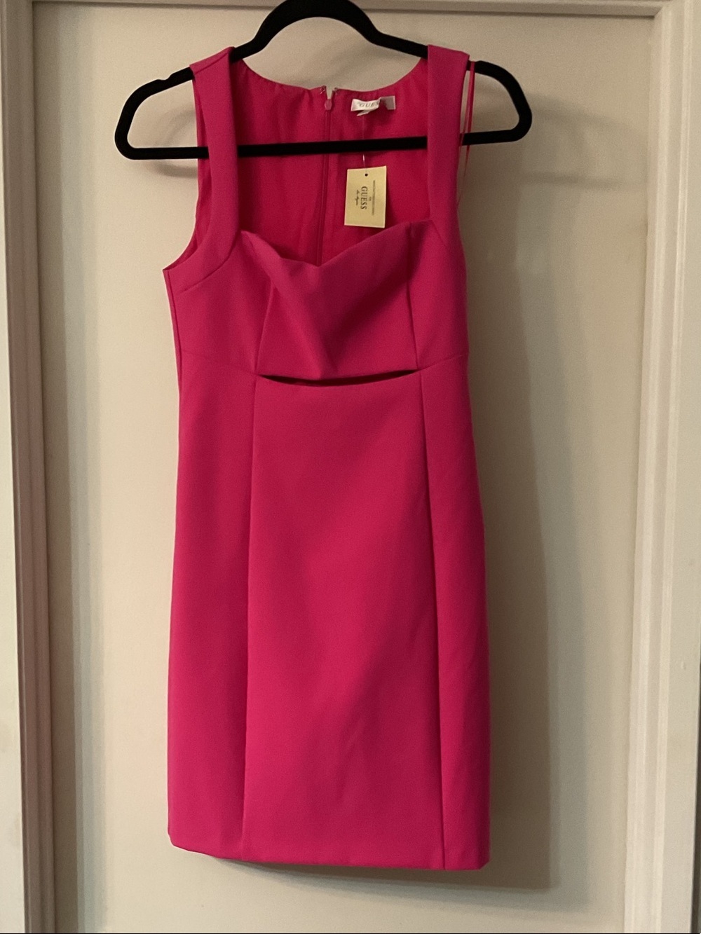 Guess Hot Pink Sleeveless Sheath Mini Dress